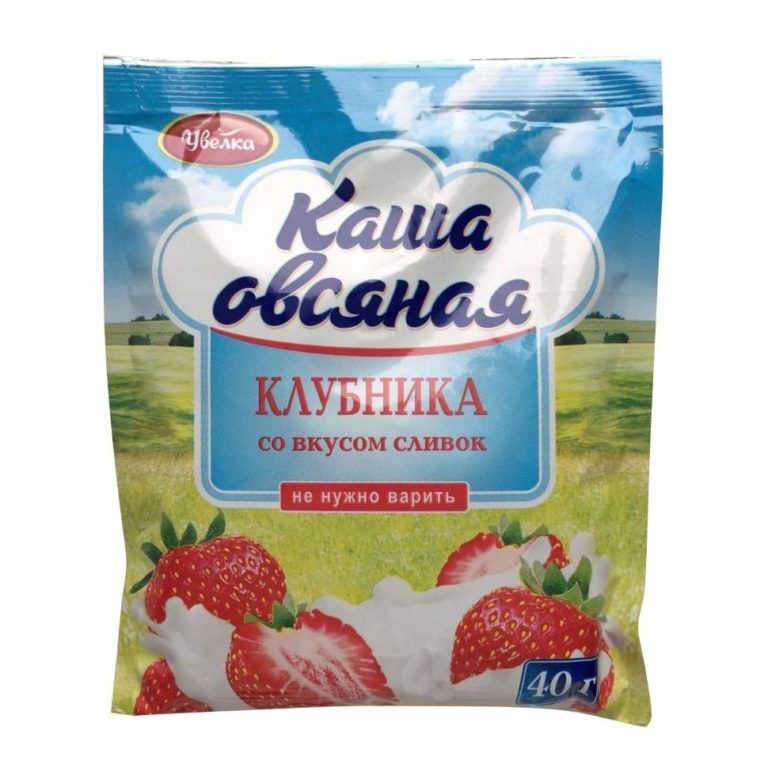 Жива овсяная каша клубника